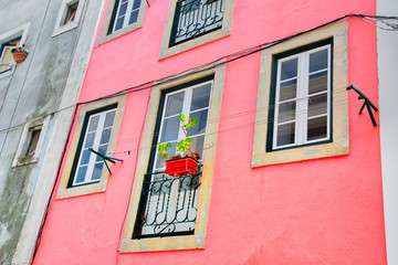 Obraz premium Colorful buildings of Lisbon historic center