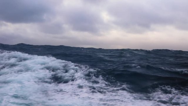 Massive storm and Huge waves at Drake passage