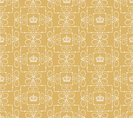 Old fashioned  background, seamless floral pattern