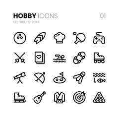 Hobby Line Icons 01