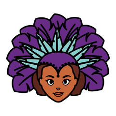 beautiful brazilian garota head character