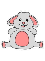 Fototapeta premium dicker fetter hase kaninchen osterhase ostern eier essen diät abnehmen dick zunehmen abnehmen rund lustig comic cartoon clipart