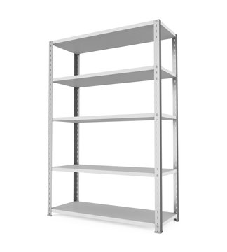 Metal Rack Shelves Isolated