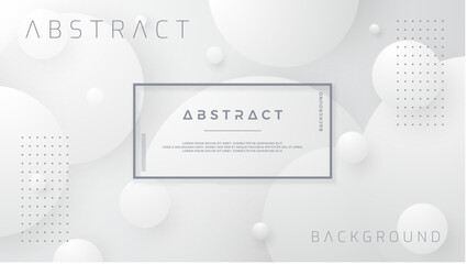 Fototapeta premium Abstract white and gray background with a circle arrangement. Abstract background with a composition of white and gray gradient.