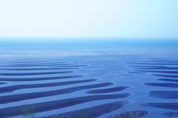 干潮を迎える宇土市の海岸