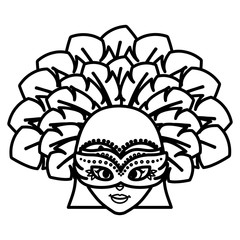 beautiful brazilian garota head character