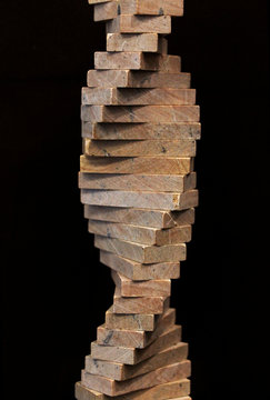 helical shape with stones