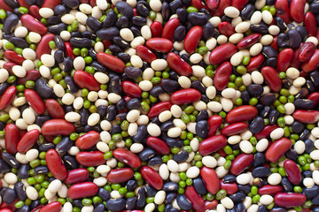 red nut green nut black nut and white nut mix colorful.