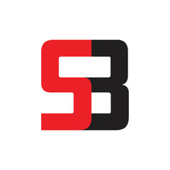 letters sb number 58 symbol logo vector