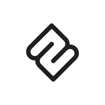 recommend clip art: abstract letter n 2 simple geometric line logo vector