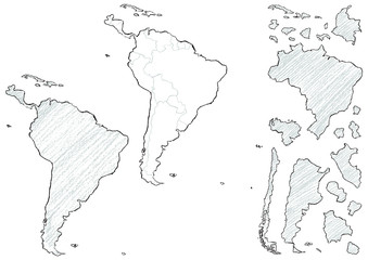 南米地図クレヨンa
