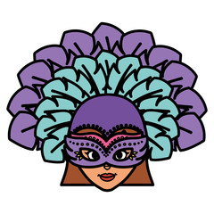 beautiful brazilian garota head character