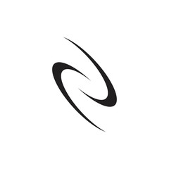 abstract curves motion circle logo vector