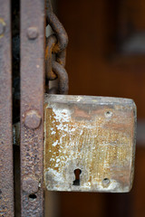 Rusty metal gate