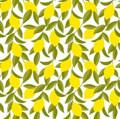  Geel citroenboom kunst naadloos patroon © pannawish
