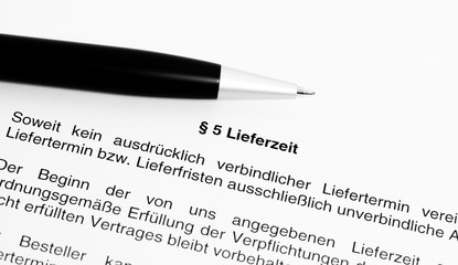 Lieferzeit Vertragsbedingung