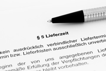 Lieferzeit Vertragsbedingung