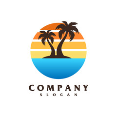 Fototapeta premium beach logo vector
