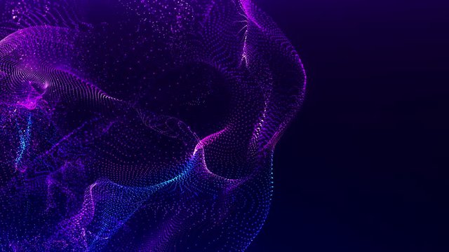 Futuristic Nebula in Virtural Space -Purple- Motion Graphic - 4K UHD 3840-2160
