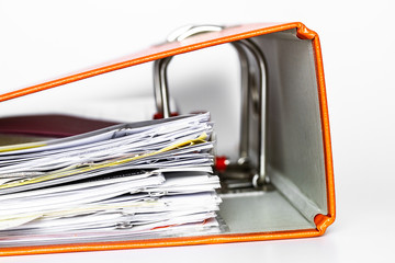 Ring binder with documents