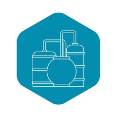 Oil refinery icon. Outline illustration of oil refinery vector icon for webicon. Outline illustration of vector icon for web