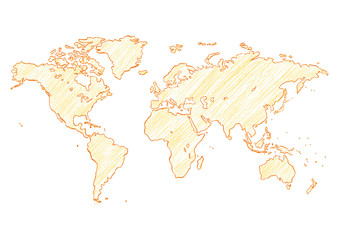 世界地図クレヨンe