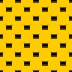 Cog crown pattern seamless vector repeat geometric yellow for any design