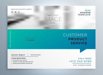 elegant blue business brochure presentation template