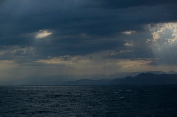 sunset over the black sea