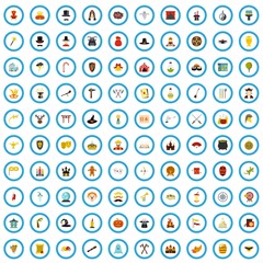 100 magic icons set in flat style for any design vector illustration