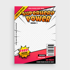 superhero comic magazine front cover page design © starlineart