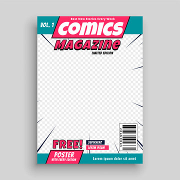 Comic Magazine Cover Page Template