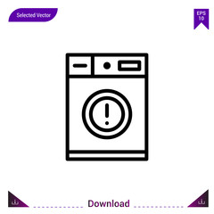 washing-machine vector icon. Best modern, simple, isolated,laundry. flat icon for website design or mobile applications, UI / UX design vector format