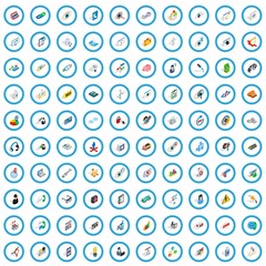 100 mains icons set in isometric 3d style for any design vector illustration