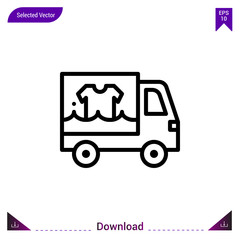 van laundry vector icon. Best modern, simple, isolated,laundry. flat icon for website design or mobile applications, UI / UX design vector format