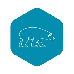 Bear icon. Outline illustration of bear vector icon for web