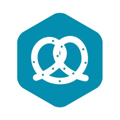 Pretzel icon in simple style isolated vector illustration