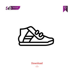 SNEAKERS icon. sneakers icon vector isolated on white background. man-footwear. Graphic design, mobile application,professions icons 2019 year, user interface. Editable stroke. EPS10 format