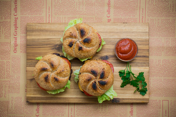 homemade craft burgers