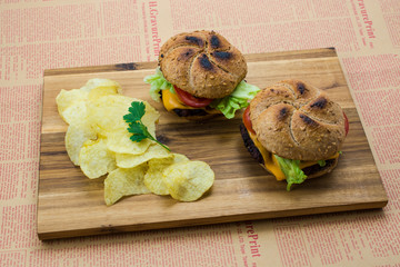 homemade craft burgers