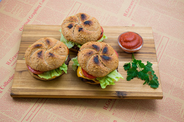 homemade craft burgers