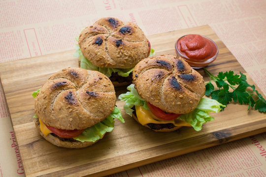 homemade craft burgers