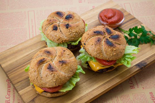homemade craft burgers