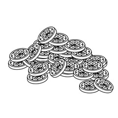 coins with clover saint patricks day