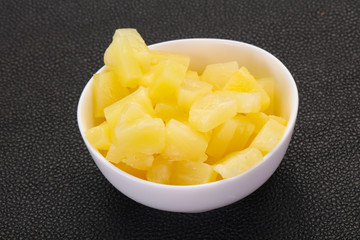 Marinated pineapple pieces