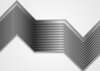 Geometric tech metallic stripes abstract background