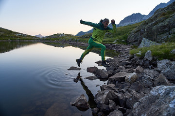 Obraz premium Forcella Magna lake, Cima d'Asta, Trentino, Italy 