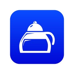 Honey tea icon blue vector isolated on white background