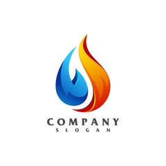 liquid fire logo vector