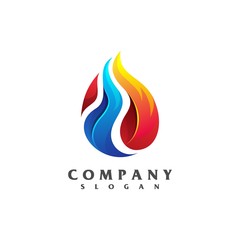 liquid fire logo vector